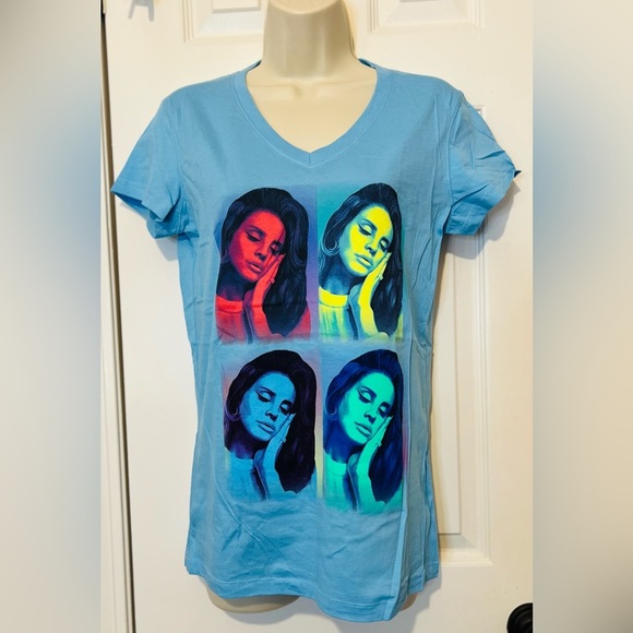 Lana Del Rey Adele T Shirt, Color Blue, Size Medium, NWOT - Picture 1 of 4